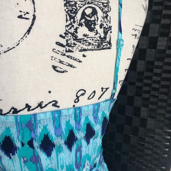 H&M Turquoise Psychedelic Pattern Romper Sz 6 - Picture 4 of 7